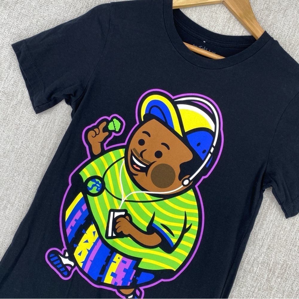 Johnny Cupcakes Fresh Prince 90s Graphic T-Shirt Mens Small Black Short Sleeve